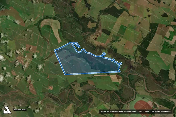 Imagem de satélite de FAZENDA SÃO JOAQUIM - ÁREA REMANESCENTE em Rio Brilhante - MS