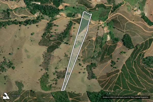 Imagem de satélite de Córrego São João Grande - Parte 1 em Simonésia - MG