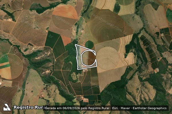 Imagem de satélite de FAZENDA ARCOS LUGAR DENOMINADO TABOÃO - Gleba C em Rio Paranaíba - MG