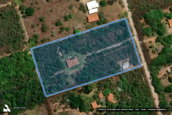 Imagem de satélite de UMA GLEBA DE TERRAS DESMEMBRADA DA FAZENDA PARANOÁ, PARNOÁ OU SOBRADINHO DOS MELOS, QUINHÃO 06. - Parte 1 em Brasília - DF