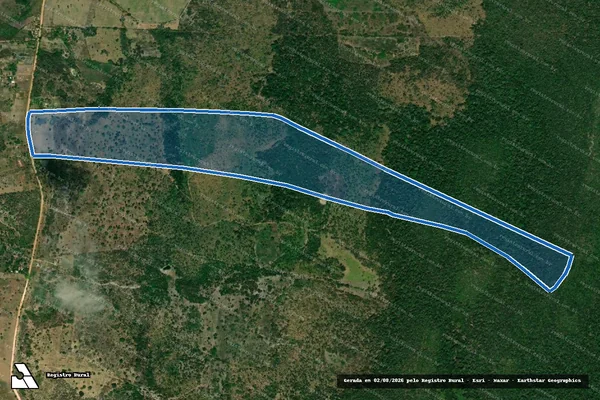 Imagem de satélite de FAZENDA OLHO D?ÁGUA DO TIMBÓ - Parte 1 em Jacobina - BA