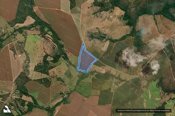 Imagem de satélite de Fazenda Caetano - Parte 1 em Luziânia - GO