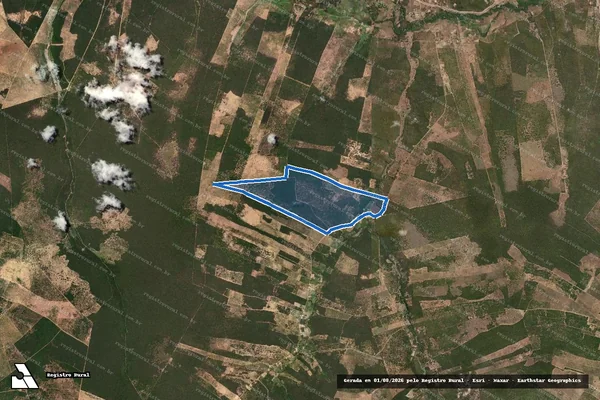 Imagem de satélite de FAZENDA LAGOA DO QUILOMBO - GLEBA 01 em Mortugaba - BA