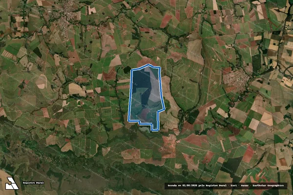 Imagem de satélite de FAZENDA SAO FRANCISCO DO ITAQUERE - Parte 1 em Nova Europa - SP