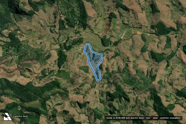 Imagem de satélite de Fazenda Pedra do Indio ? Gleba 1 Área 5 - Parte 1 em Desterro do Melo - MG