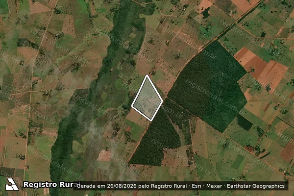 Imagem de satélite de ASSENTAMENTO ESTADUAL SÃO BENTO - PA0038S00Q00L180 em Mirante do Paranapanema - SP