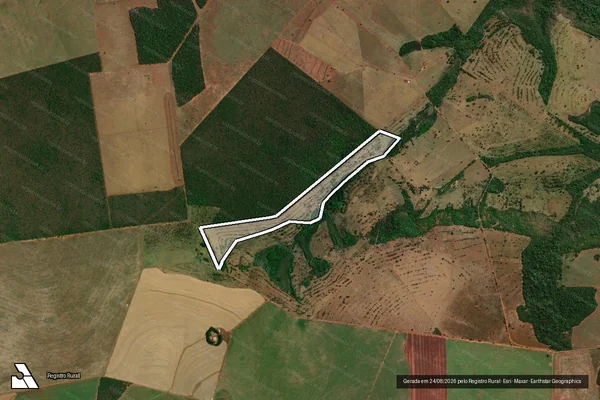 Imagem de satélite de FAZENDA AGUADA - Parte 01 em Camapuã - MS