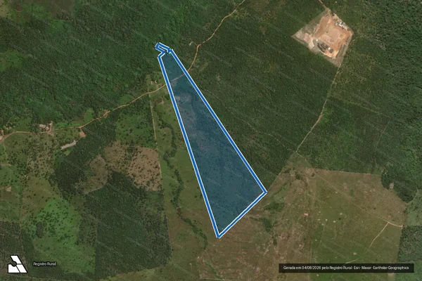 Imagem de satélite de FAZ ESPERANÇA LT 08 PARTE, LOTº ZONA LONTRA GL. 01 - Matrícula 33996 em Araguaína - TO