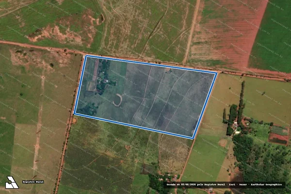 Imagem de satélite de P. A. Santa Lúcia - Lote 03 - LOTE 03 em Bonito - MS