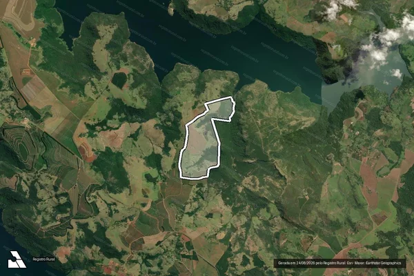 Imagem de satélite de FAZENDA SANTO ANTONIO DAS TRÊS LAGOAS - GLEBA B em Timburi - SP