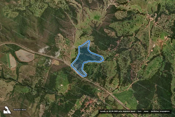 Imagem de satélite de FAZENDA AREIAS DOS PEIXOTOS GLEBA 04 - Parte 1 em Cocalzinho de Goiás - GO