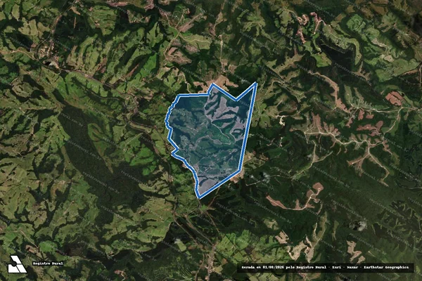 Imagem de satélite de Fazenda Santa Lucia da Serra em Ortigueira - PR