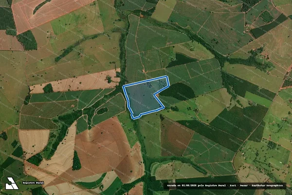 Imagem de satélite de Fazenda Fortaleza - Parte 1 em Palestina - SP