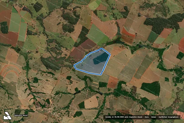 Imagem de satélite de Fazenda Sucuri - 001 em Uruana - GO