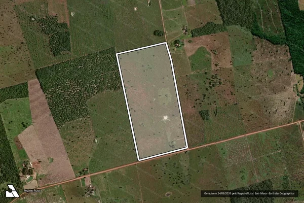 Imagem de satélite de PROJETO DE ASSENTAMENTO SANTA CRISTINA ? LOTE 70 - Parte 1 em Santana do Araguaia - PA