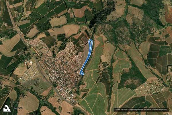 Imagem de satélite de Fazenda Belo Horizonte em Franca - SP