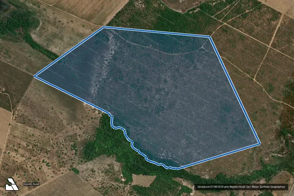 Imagem de satélite de LOTE 07 DO LOTEAMENTO FAZENDA LAGOA FORMOSA - Parte 02 em São Valério - TO