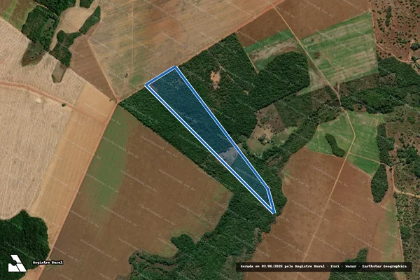 Imagem de satélite de FAZENDA FLORESTA - PARTE DO LOTE 06 REMANESCENTE DO LOTº MANGUES, GLEBA A - Gleba 03 em Oliveira de Fátima - TO