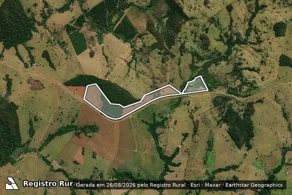 Imagem de satélite de FAZENDA PEDREIRA e FAZENDA MAMONEIRA - Den. FAZENDA PEDREIRA - Gleba 02 em Itauçu - GO