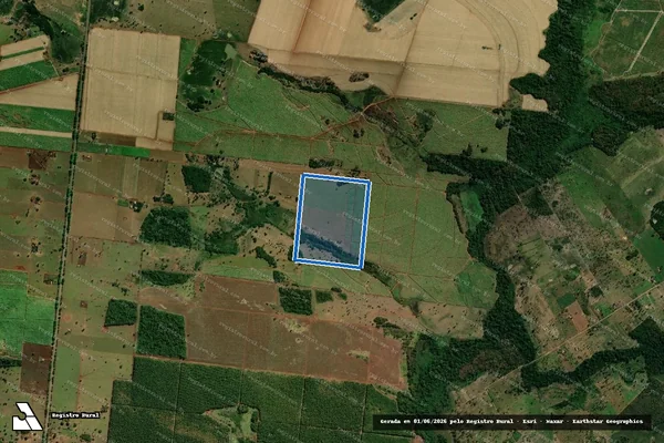 Imagem de satélite de Fazenda Bonfim - PARCELA 03 em Glória D'Oeste - MT