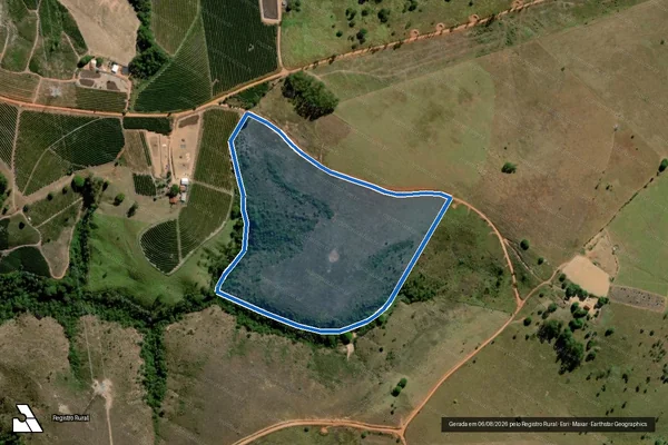 Imagem de satélite de Fazenda Rosas - Gleba 8 em Santa Rosa da Serra - MG