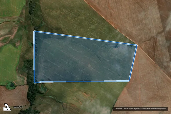 Imagem de satélite de FAZENDA ARCANJO MIGUEL - Matrícula 6400 em Manoel Viana - RS