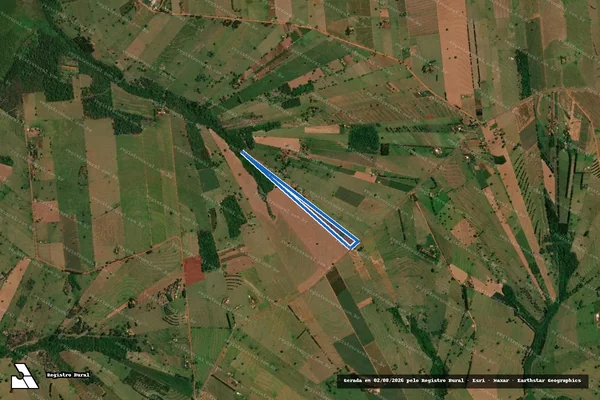 Imagem de satélite de LOTE RURAL N° 519-A - Parte 1 em São Jorge do Patrocínio - PR