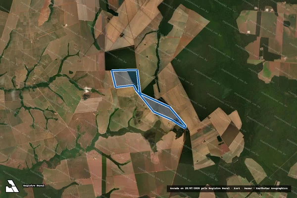 Imagem de satélite de FAZENDA JACAMIM GLEBA 2 PARTE 5 - Gleba PARTE05 em Nova Mutum - MT