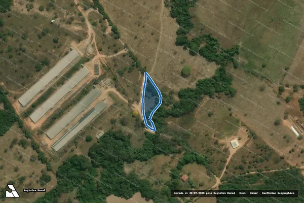 Imagem de satélite de FAZENDA VARGEM DO JACARE OU CAJURU VELHO - GLEBA B2 em Carmo do Cajuru - MG
