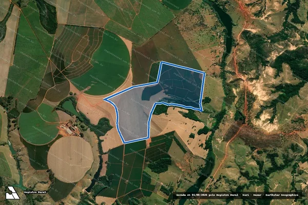 Imagem de satélite de Fazenda Bom Jardim ou Ajudas - Gleba 1 em Bambuí - MG