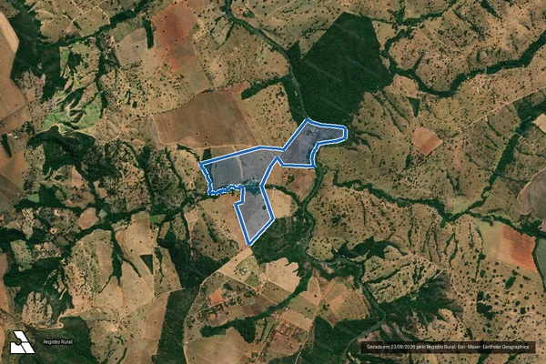 Imagem de satélite de FAZENDA POSSE lugar denominado CÓRREGO DO GATO - Parte 1 em Orizona - GO
