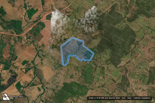 Imagem de satélite de FAZENDA ARARAS - FAZENDA MF em Santa Terezinha de Goiás - GO