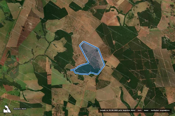 Imagem de satélite de FAZENDA TUPARANDI - Desmembrada em Jaraguari - MS