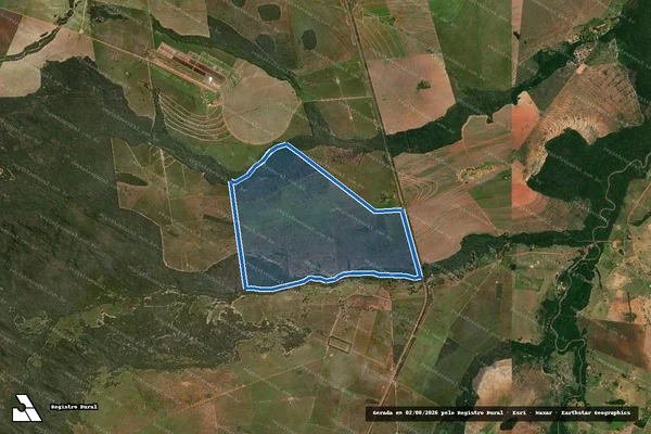 Imagem de satélite de FAZENDA SANTA CATARINA - ÁREA REMANESCENTE em Rio Verde de Mato Grosso - MS