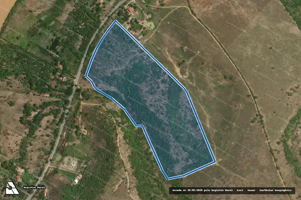 Imagem de satélite de Parte 1                                                                       Natureza da Área:                      Particular - GLEBA-B em Almenara - MG