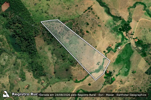 Imagem de satélite de Fazenda Boa Sorte - Gleba 03 em Jordânia - MG