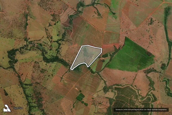 Imagem de satélite de FAZENDA LAGEADO E BEBEDOURO DO DOURADINHO - Gleba 06 em Prata - MG