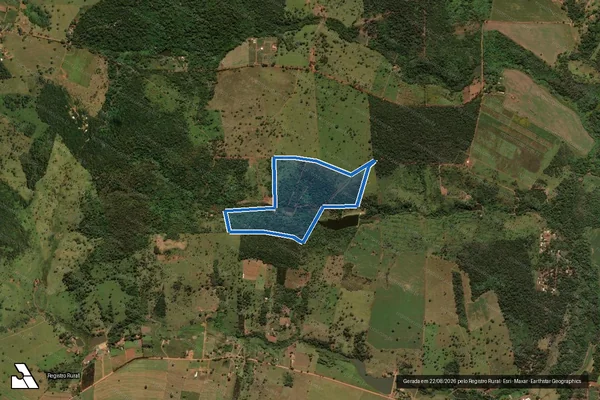 Imagem de satélite de FAZENDA VALE DO SOL                                                           Natureza da Área:                      Particular - 1 em Nerópolis - GO