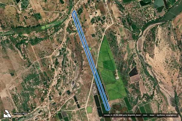 Imagem de satélite de SÍTIO CÓRREGO DAS OVELHAS - Parte 1 em Jaguaruana - CE