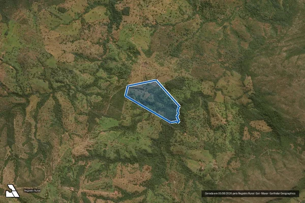 Imagem de satélite de FAZENDA SANTANA, MACHOMBOMBO OU PASSA TRÊS - 001 em Uruaçu - GO