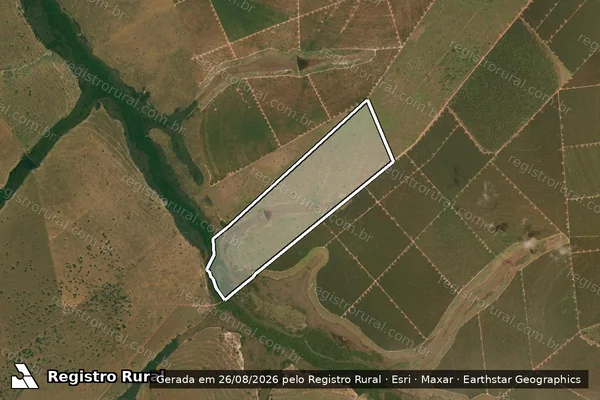 Imagem de satélite de FAZENDA UNIÃO - GLEBA 04 em Inocência - MS