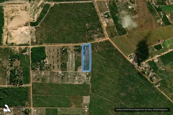 Imagem de satélite de CHÁCARA CARVALHO – LOTE 188, GLEBA LOTE 57, SETOR 12, GLEBA CORUMBIARA / Lote 188