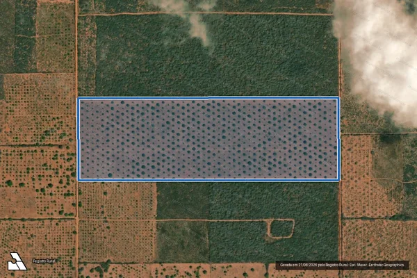 Imagem de satélite de Projeto de Assentamento Planalto do Mel ? Lote 59 - Parte 1 em Porto do Mangue - RN