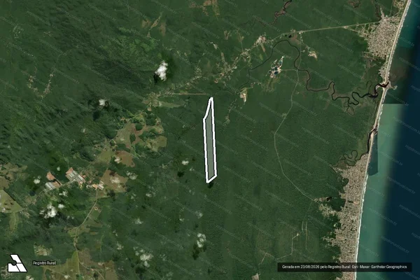 Imagem de satélite de Fazenda Barra do Saí-GLEBA_3 - Parte 3 em Itapoá - SC