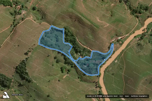Imagem de satélite de FAZENDA ALFA - 01 em Muriaé - MG