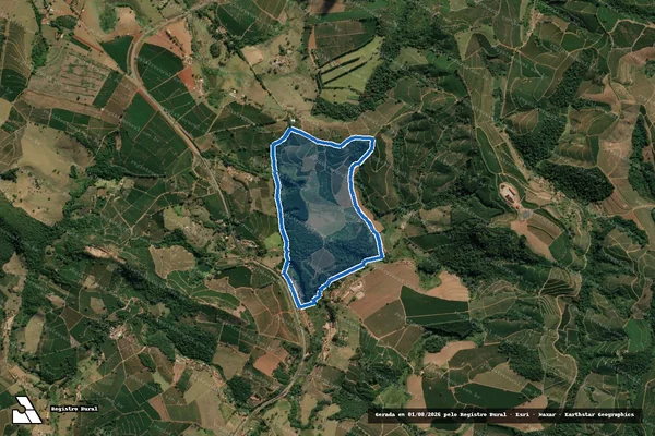 Imagem de satélite de SÍTIO FORTALEZA - Parte 1 em Guaxupé - MG