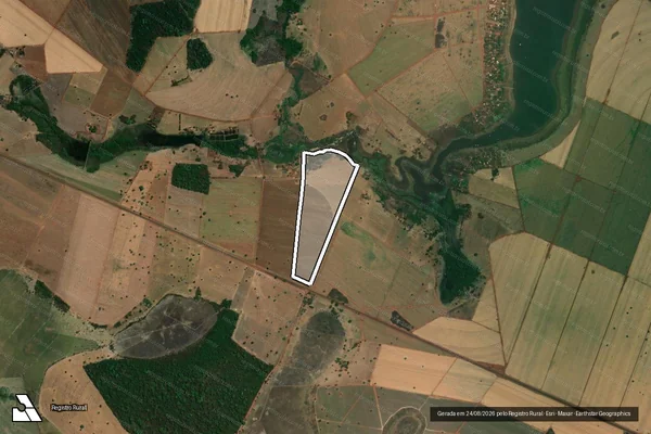Imagem de satélite de FAZENDA SETE LAGOAS I - Parte 1 em Gouvelândia - GO