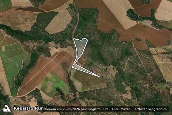 Imagem de satélite de FAZENDA MACACOS - 001 em Uruaçu - GO