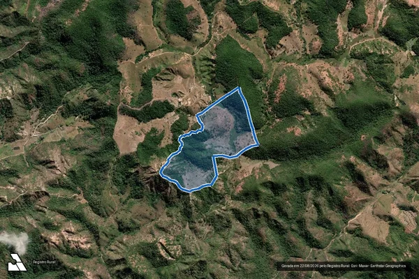 Imagem de satélite de FAZENDA TERRA DA PROMESSA - GLEBA-01 em Campanário - MG