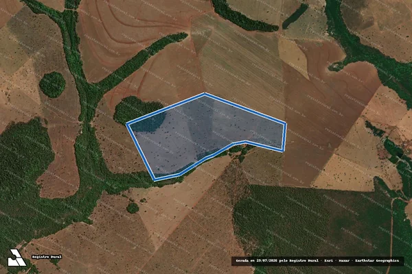 Imagem de satélite de Fazenda Boa Vista da Felicidade e Santa Bárbara, lugar denominado Felicidade - Parte 15 em Jataí - GO